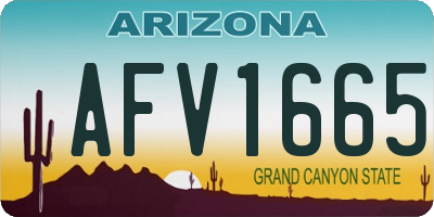 AZ license plate AFV1665