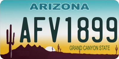 AZ license plate AFV1899