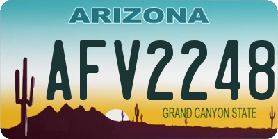 AZ license plate AFV2248