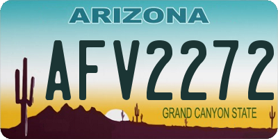 AZ license plate AFV2272