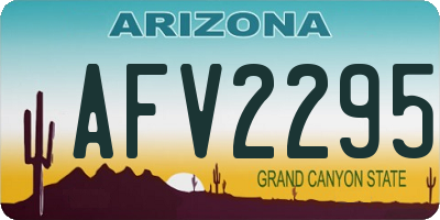AZ license plate AFV2295