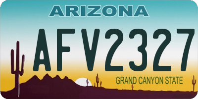AZ license plate AFV2327
