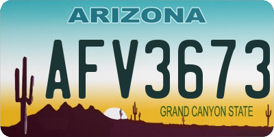 AZ license plate AFV3673