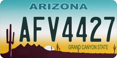 AZ license plate AFV4427