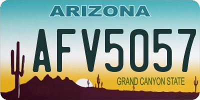 AZ license plate AFV5057