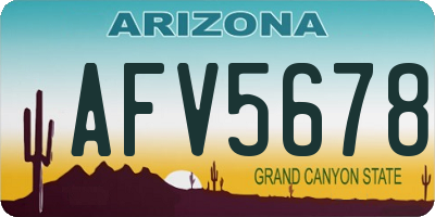 AZ license plate AFV5678