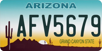 AZ license plate AFV5679