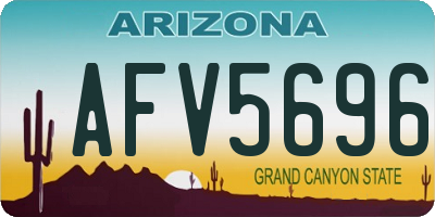 AZ license plate AFV5696