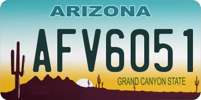 AZ license plate AFV6051