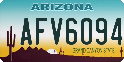 AZ license plate AFV6094