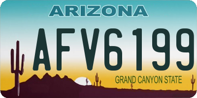 AZ license plate AFV6199