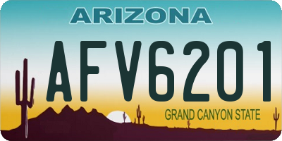 AZ license plate AFV6201