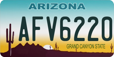 AZ license plate AFV6220