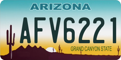 AZ license plate AFV6221
