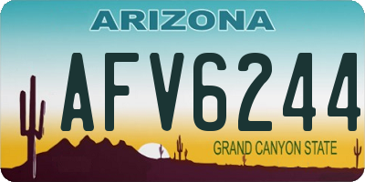AZ license plate AFV6244