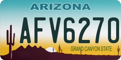 AZ license plate AFV6270