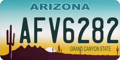 AZ license plate AFV6282