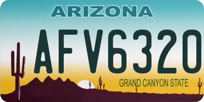 AZ license plate AFV6320