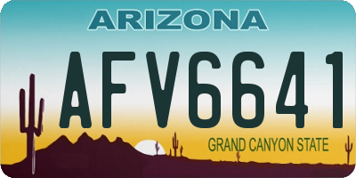 AZ license plate AFV6641
