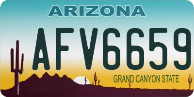 AZ license plate AFV6659