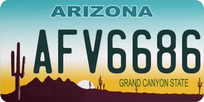 AZ license plate AFV6686