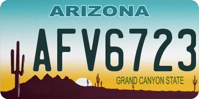 AZ license plate AFV6723