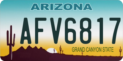 AZ license plate AFV6817