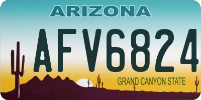 AZ license plate AFV6824