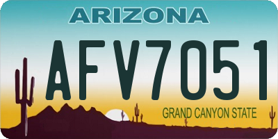 AZ license plate AFV7051