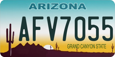 AZ license plate AFV7055