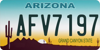 AZ license plate AFV7197