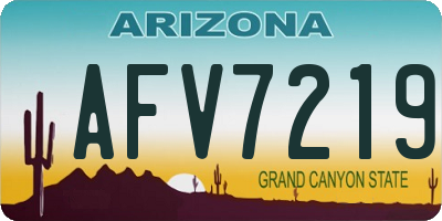 AZ license plate AFV7219