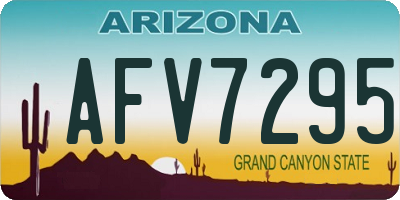AZ license plate AFV7295