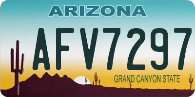 AZ license plate AFV7297