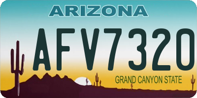 AZ license plate AFV7320
