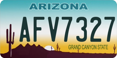 AZ license plate AFV7327