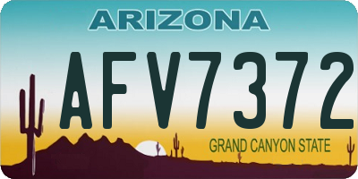 AZ license plate AFV7372