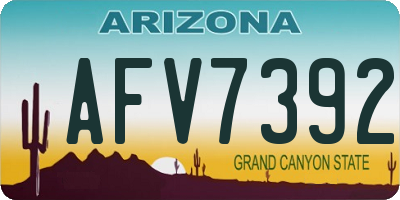 AZ license plate AFV7392