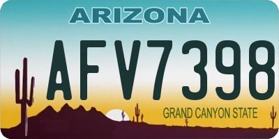 AZ license plate AFV7398