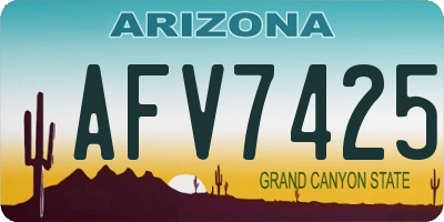 AZ license plate AFV7425