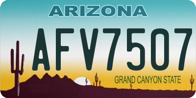 AZ license plate AFV7507
