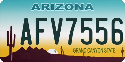 AZ license plate AFV7556