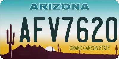 AZ license plate AFV7620