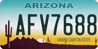 AZ license plate AFV7688