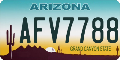 AZ license plate AFV7788