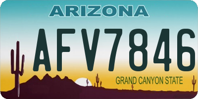 AZ license plate AFV7846