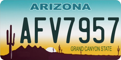 AZ license plate AFV7957