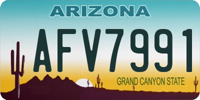 AZ license plate AFV7991