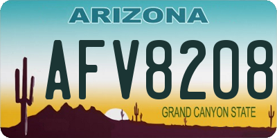 AZ license plate AFV8208