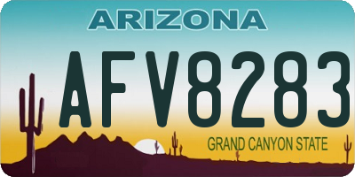 AZ license plate AFV8283